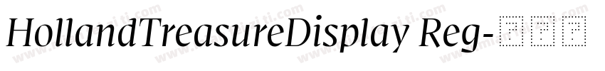 HollandTreasureDisplay Reg字体转换